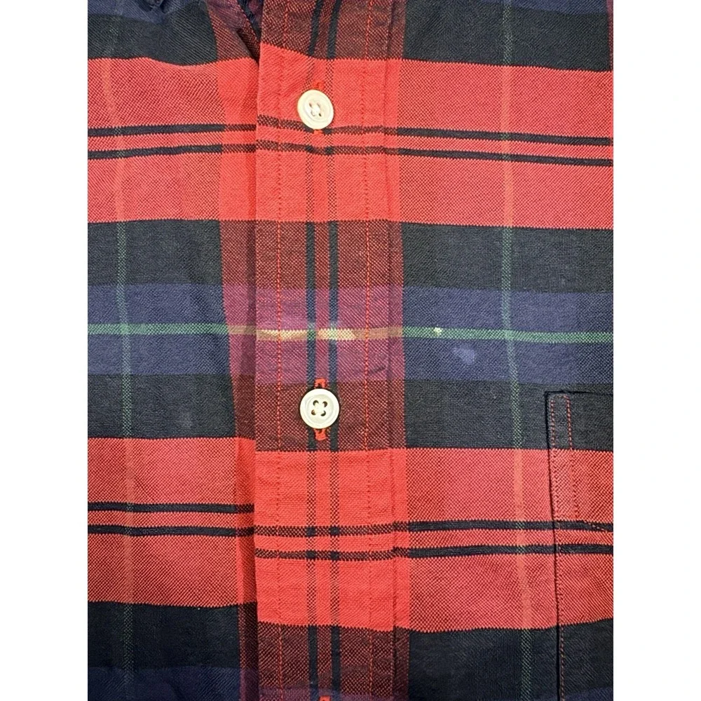 Ralph Lauren Blake Shirt Mens XXL Red‎ Plaid Button Down Long Sleeve Bear 90s